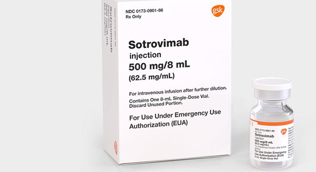 Imagen de uno de los nuevos fármacos autorizados contra el COVID-19, el Sotrovimab.GlaxoSmithKline