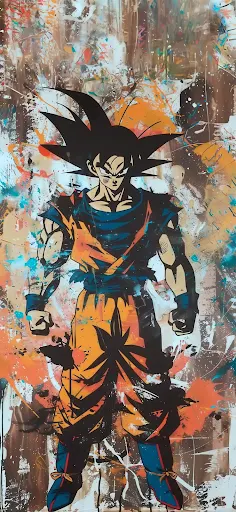Goku Wallpaper for mobile phone. Ai generated 