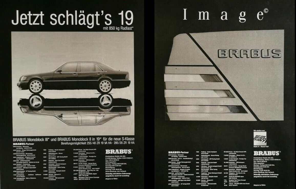 Brabus Monoblock III und Brabus Monoblock II in 19 Zoll für die neue S-Klasse W140