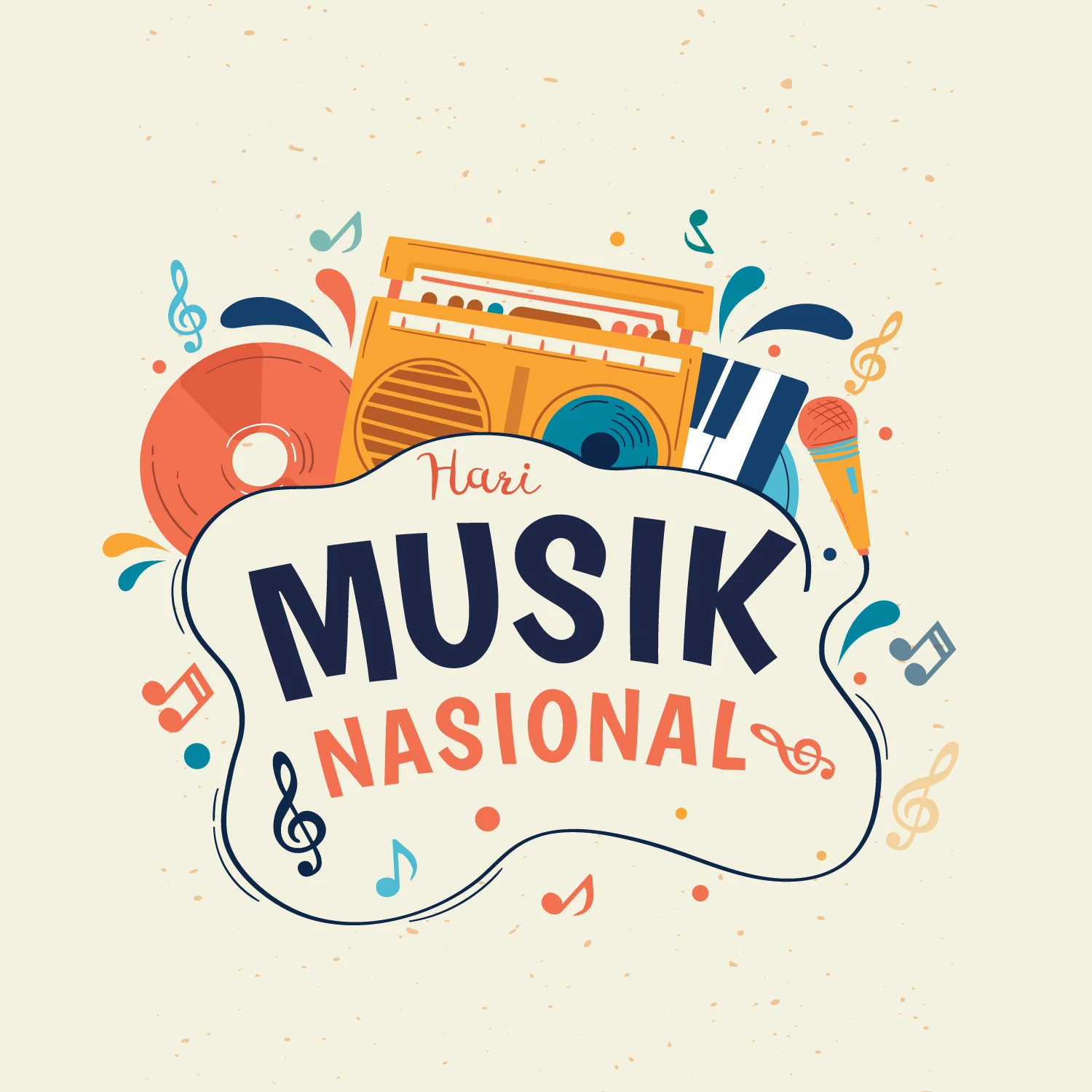 Kumpulan Poster Ucapan Selamat Hari Musik Nasional