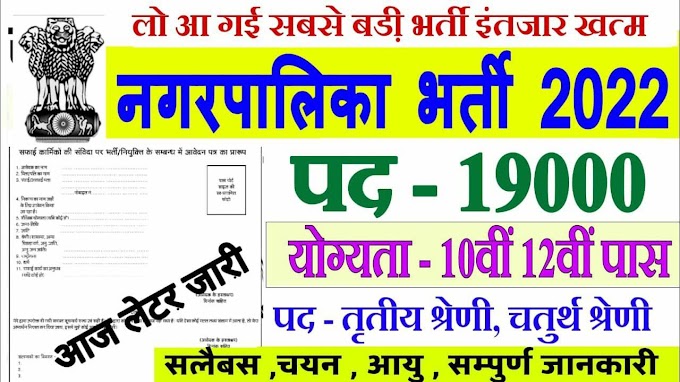 mp nagar nigam bharti 2022 apply online|नगर निगम भर्ती 2022 हेतु रिक्तियां जारी