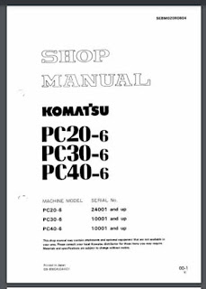 Komatsu PC20-6, PC30-6, PC40-6 Excavator Service Manual