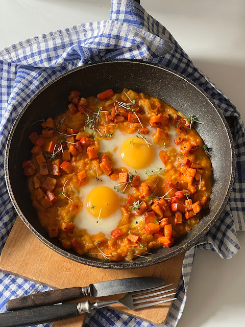 Shakshuka gelb mit Kürbis