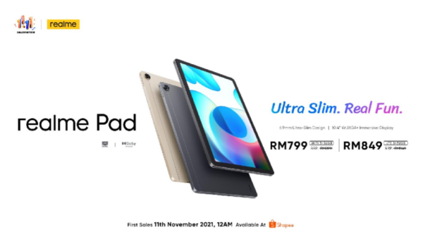 realme Pad, realme Malaysia, Pad, Tablet, Rawlins GLAM, Rawlins Tech, Rawlins Gadget, Rawlins Lifestyle