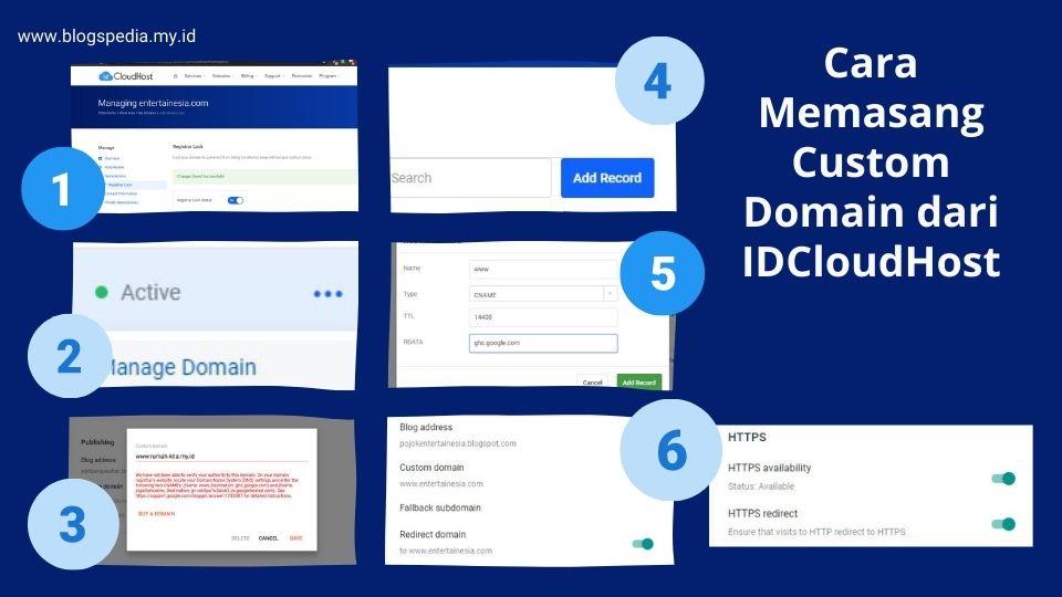 pemasangan custom domain blogspot dari idcloudhost