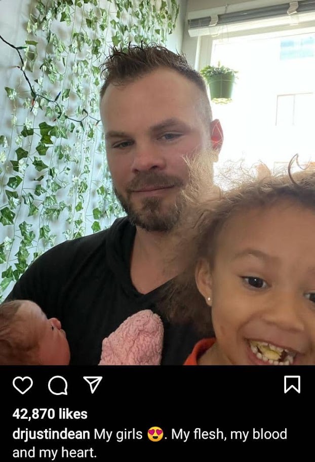 My Flesh, My blood and heart- Korra Obidi husband clears air of DNA Test as he shares photos of himself and two daughters (Photos)
