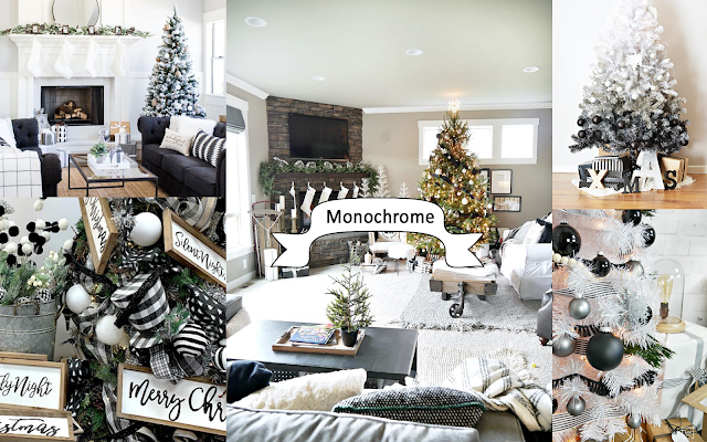 alt="Christmas, Monochrome theme, black, white, x'mas, Christmas decorations, decorations, season, holiday, snow, Christmas tree,  december, winter"