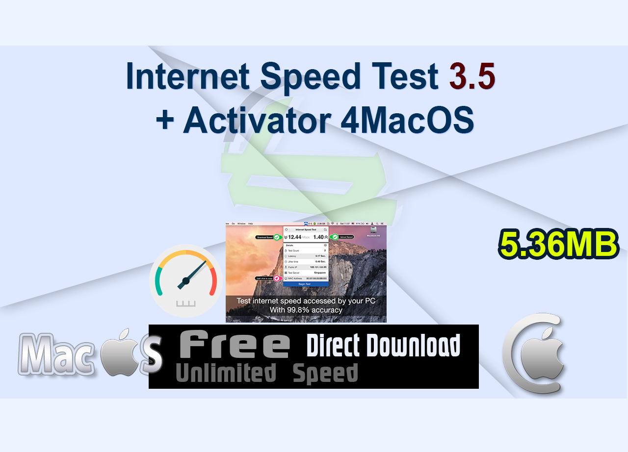 Internet Speed Test 3.5 + Activator 4MacOS
