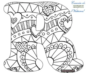 Abecedario con Mandalas para Colorear.