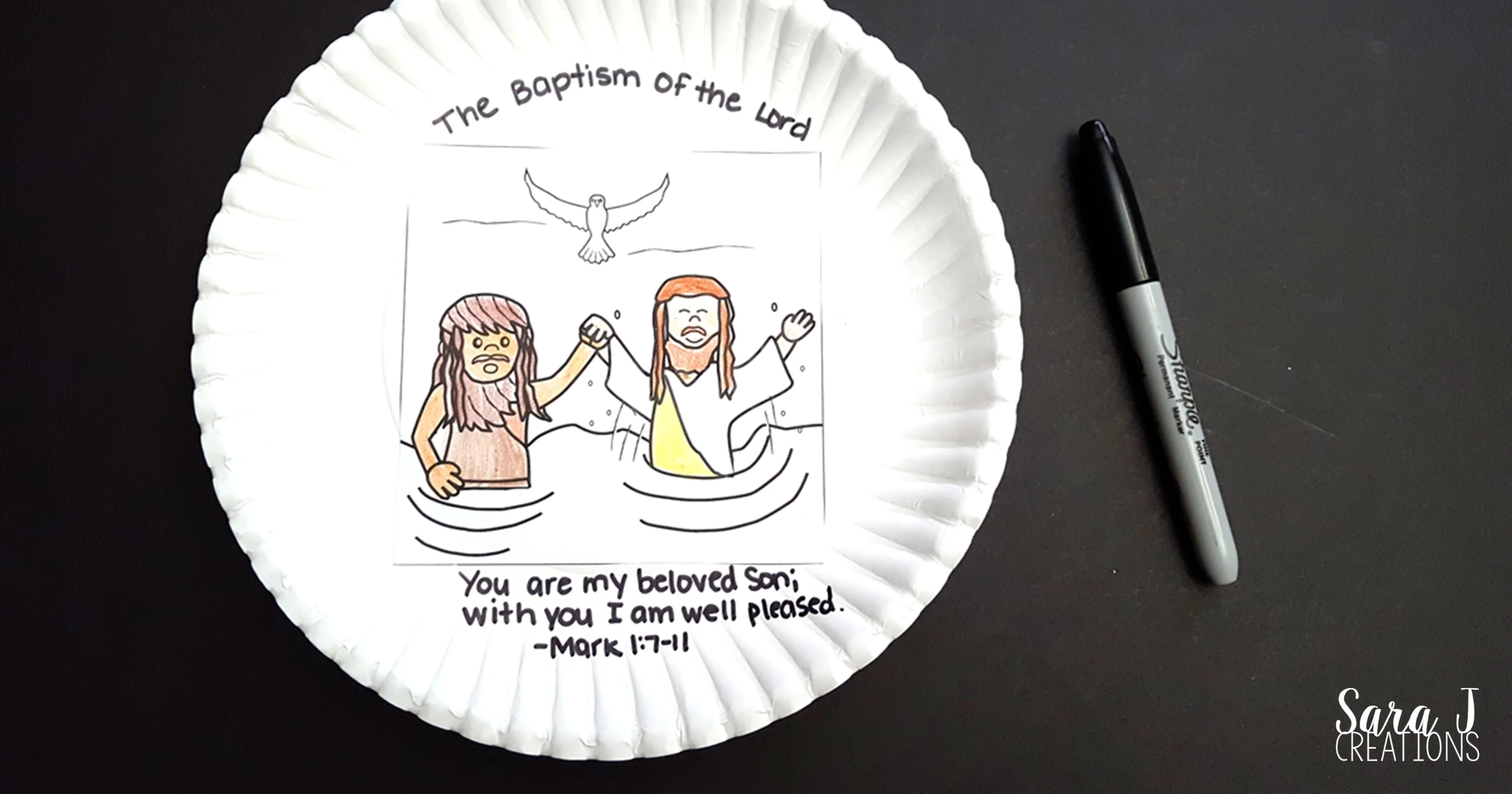 Free Baptism of the Lord craft that is perfect for multiple ages