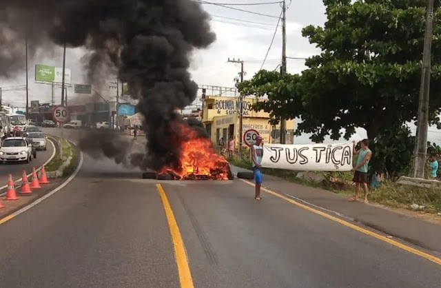 Manifestantes fecha rodovia de acesso a zona norte de Natal; protestam morte de detento e operação em favela