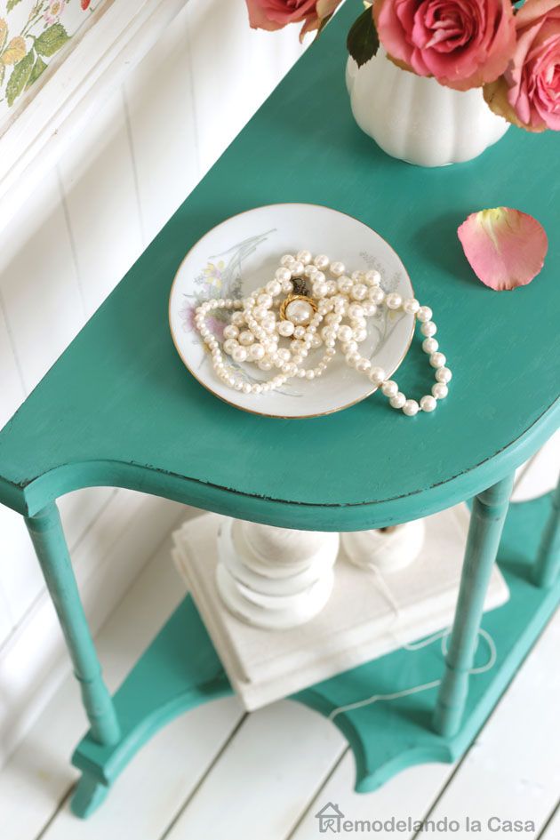 demilune table makeover