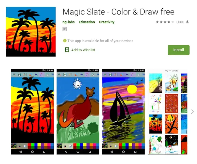 تطبيق الرسم والتلوين السحري Magic Slate