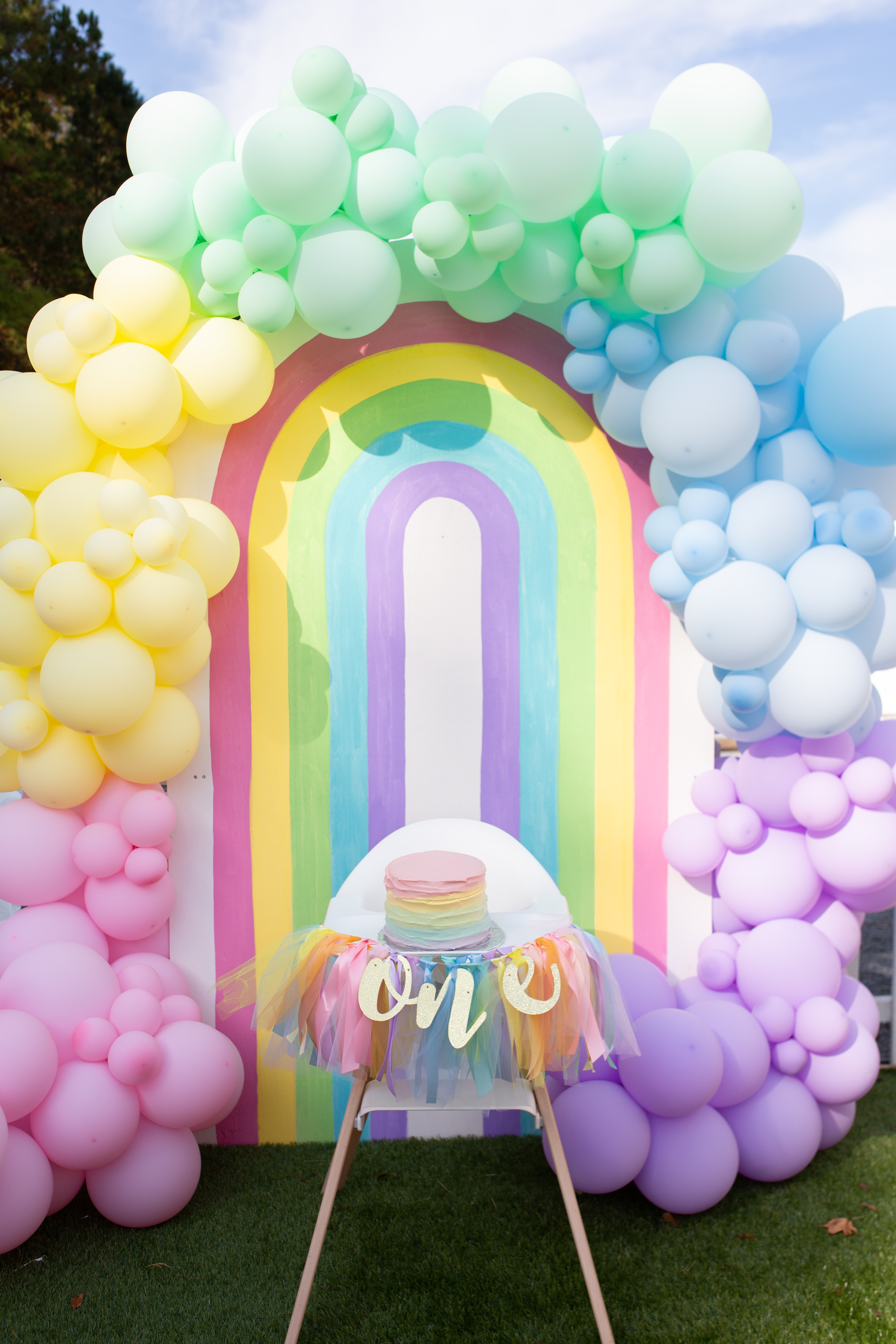 Rainbow Backdrop Birthday Party