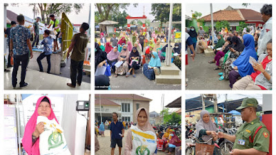 Kasi Kessos Ajeng Febrianti Pantau Pembagian Bansos Beras Bagi KPM PKH Kelurahan Kayuringin Jaya