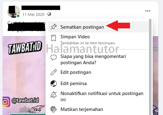 Cara Menyematkan Postingan di Facebook