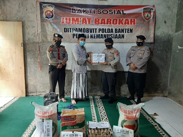 Peduli Anak Yatim , Tim Jum'at Barokah Ditpamobvit Sasar Yayasan An-Nur