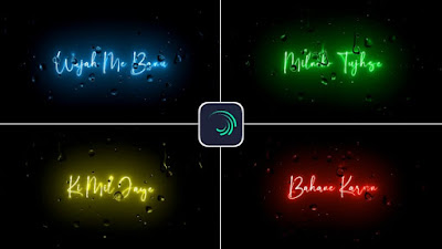 New Trending Black Screen Lyrics Video Editing | New Video Editing Alight Motion | Glowing Effect