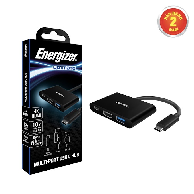 Mall Shop [ energizer_official_store ] Bộ chuyển USB-C3.1 Hub Energizer USBA/USB-C/HDMI - HC303CV