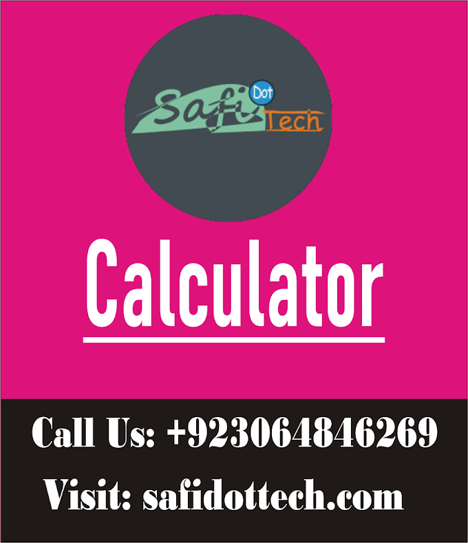 Calculator  - SAFI Dot Tech