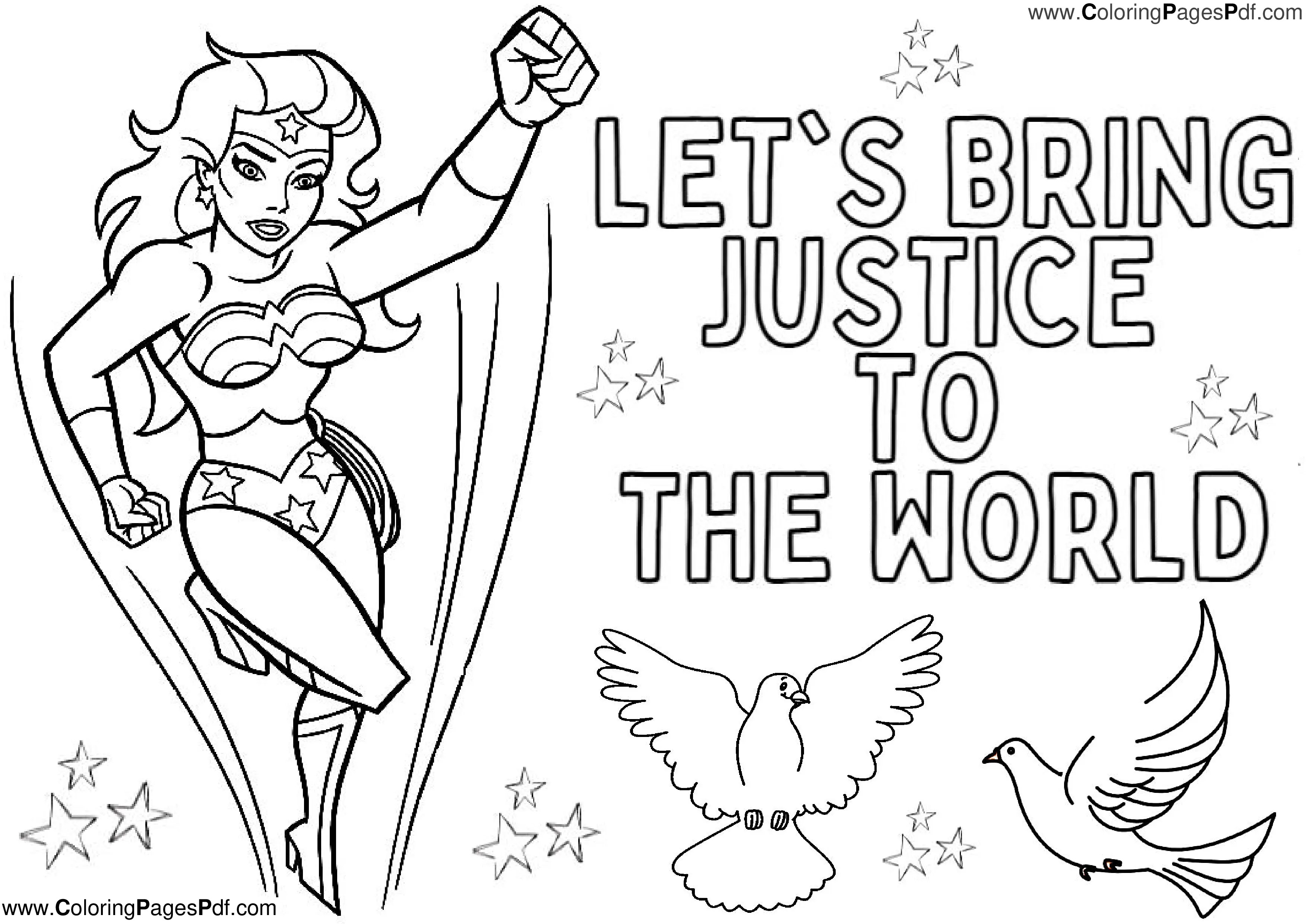 Wonder Woman free Printables
