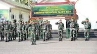 Korem 044/Gapo Laksanakan Apel Gelar Kesiapan Pam Nataru Tahun 2024 