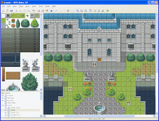 Screenshot dari Editor RPG Maker XP.