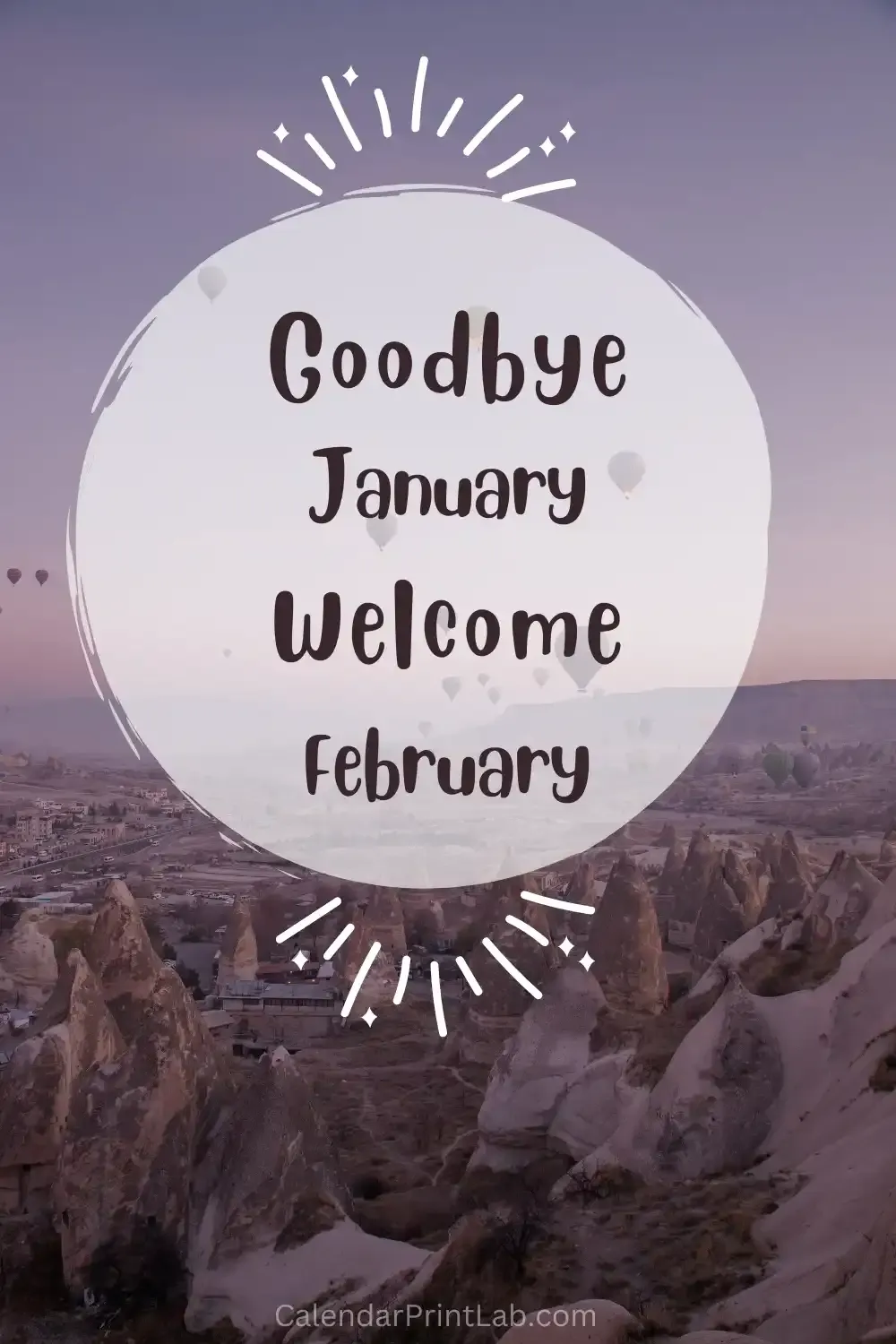 Goodbye January Welcome February Image