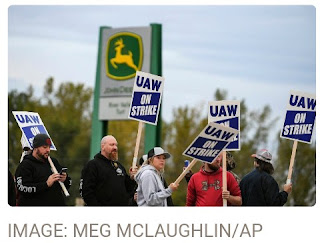 About 10,000 John Deere workers went on strike on Thursday after rejecting a new contract on Sunday.
