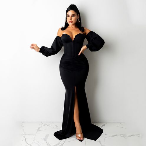 فساتين سهرة لون أسود أنيقة 2022 فساتين سهرة لون أسود أنيقة 2022
