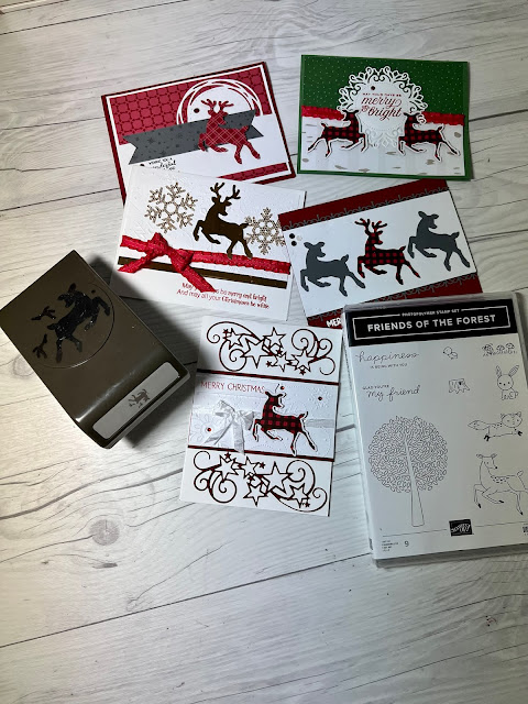 If you love the Peaceful Deer Bundle you'll be able to use the Deer Builder Punch with the new Friends of the Forest Stamp Set from Stampin' Up!