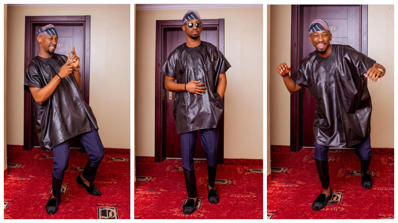 BBNaija: Saga steps out for his media round Day 3, says "Omoluabi is on the move again" (See pictures)