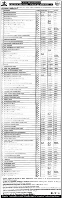 Punjab Information Technology Board PITB Jobs