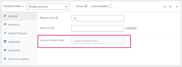 Custom Product Field