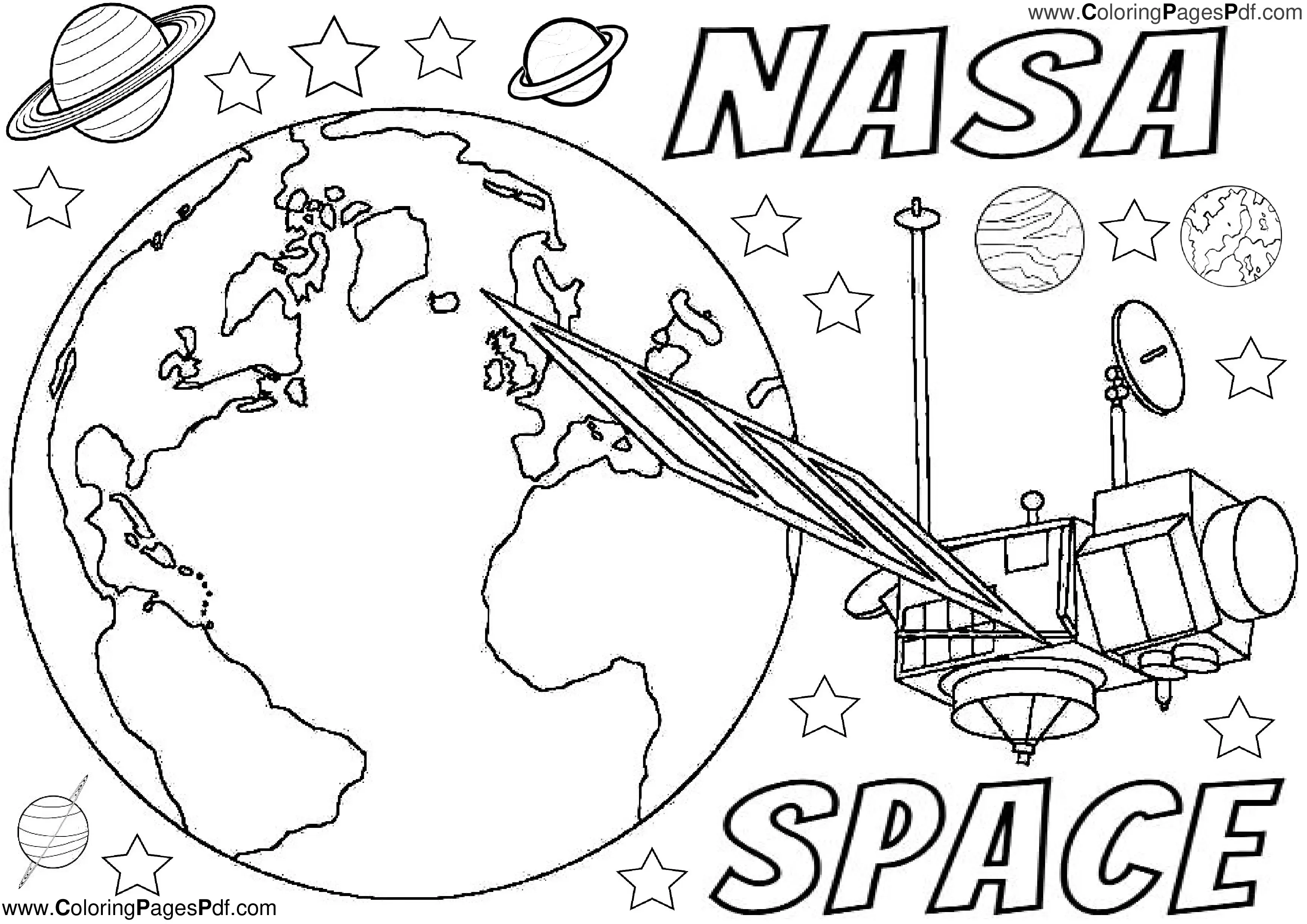 NASA Space coloring pages