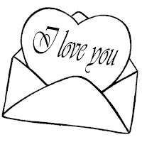 I love you letter- heart in en envelope
