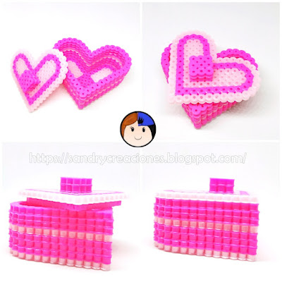 Caja Corazón en Hama Beads Midi 10