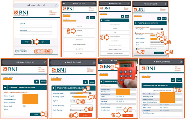 Cara Transfer BNI ke BCA Lewat Internet Banking