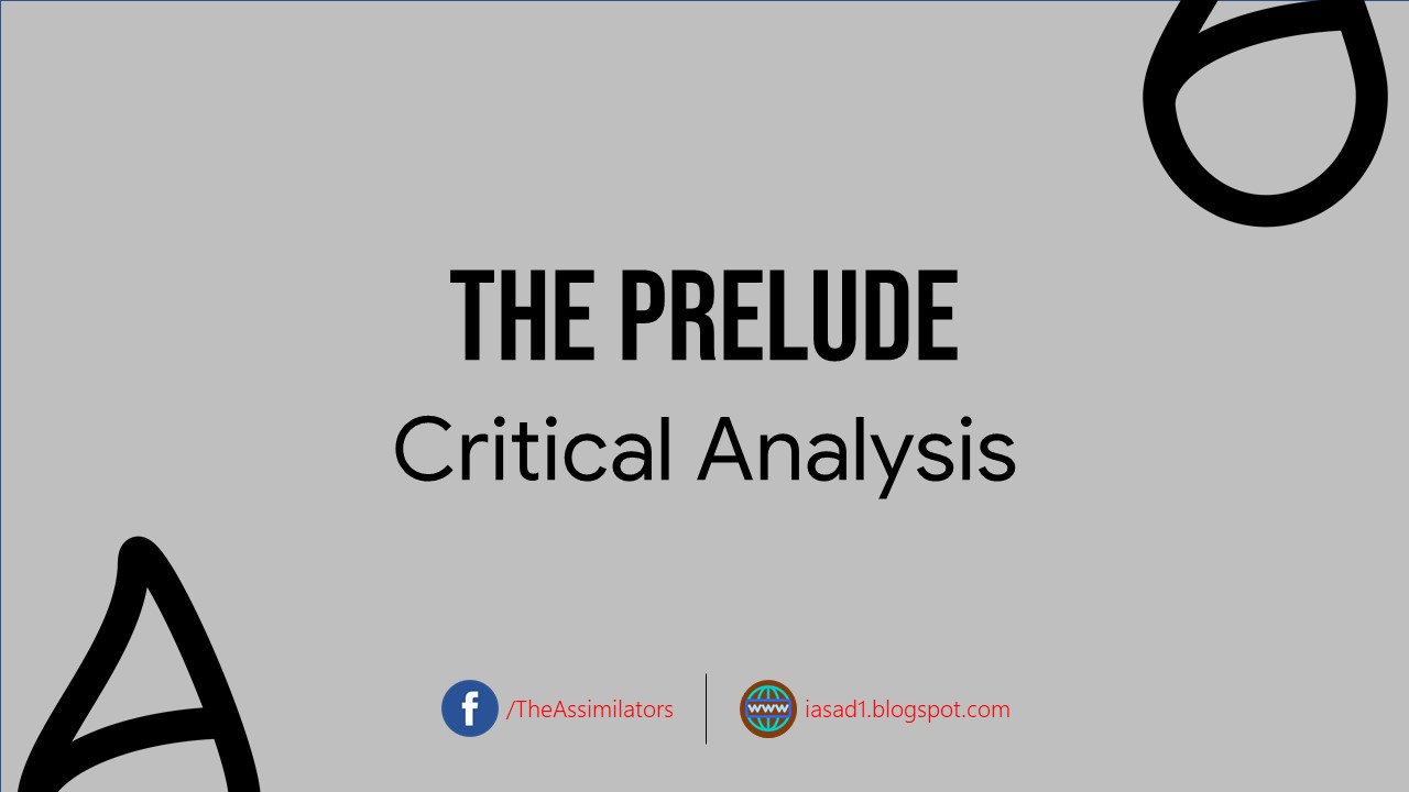 Critical Analysis - The Prelude