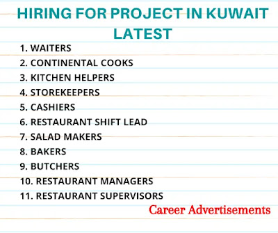 HIRING FOR PROJECT IN KUWAIT LATEST