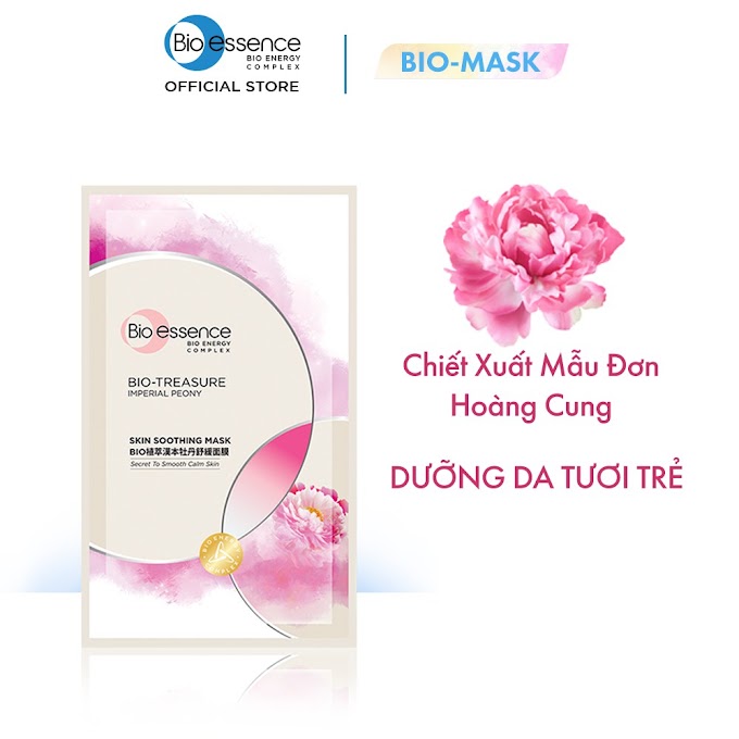 Mall Shop [ bioessence_vietnam ] Combo 2 mặt nạ Bio-Essence Skin Soothing Mask mẫu đơn hoàng cung 20ml/cái