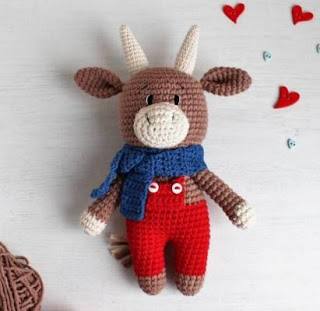 PATRON GRATIS TORO AMIGURUMI 49825 🐂