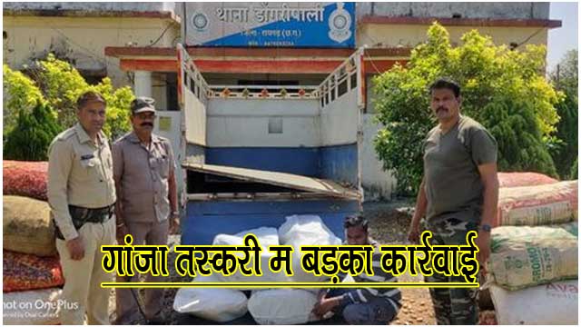 Big action of Raigarh Police in smuggling ganja, 150 kg of ganja mixed in small elephant pickup