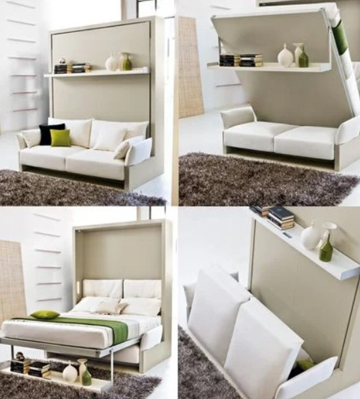 multifunctional bed for small spaces