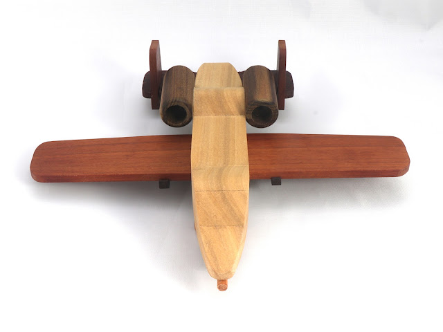 Handmade Wood Toy Airplane Modeled After The A-10 Thunderbolt II aka Warthog