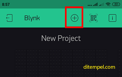 blynk new project