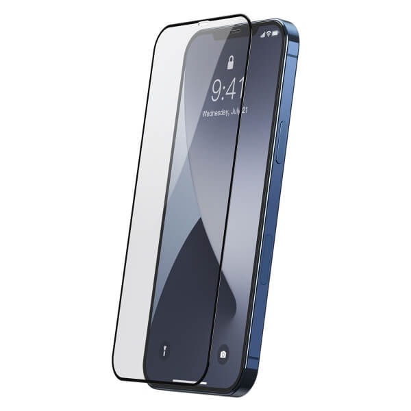 Kính cường lực 3D tràn viền dùng cho iPhone 12 Series Baseus full-Screen Curved Tempered Glass (Bộ 2 miếng, 0.3mm, Full Coverage Screen protector) - 12 ProMax( 6.7 inch)