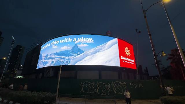 Switzerland Tourism Ad Malaysia KL City Centre Digital Billboard Advertising Nearby KLCC Kuala Lumpur Jalan Imbi LED Screen Advertising