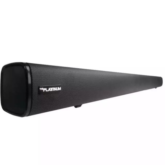 The Platinum Sound Bar M10 PTSB-80W 2.1CH with Bluetooth/USB/Aux/Line in and Remote Control (BLACK)