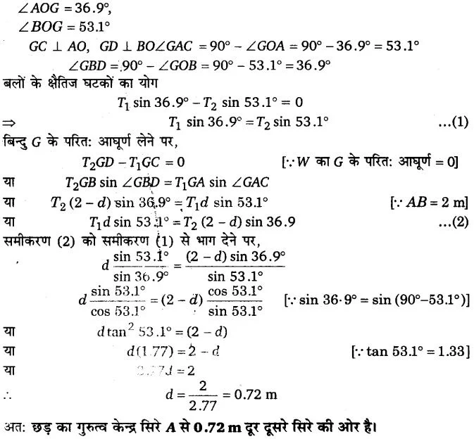 Solutions Class 11 भौतिकी विज्ञान Chapter-7 (कणों के निकाय तथा घूर्णी गति)